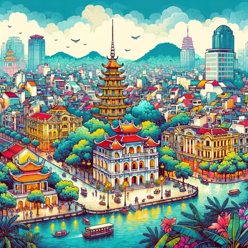 ベトナムの首都ハノイ