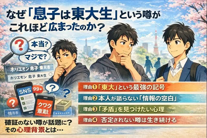 なぜ「息子は東大生」という噂がこれほど広まったのか？