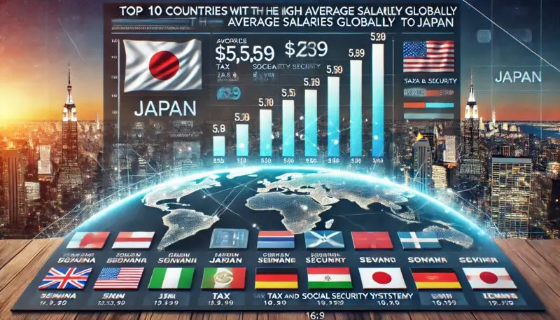 給料の高い国トップ10と日本の収入格差を徹底比較