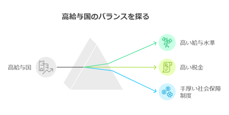 高給与国は税金や社会保障制度が違う?
