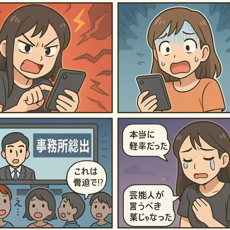 「事務所総出で」脅迫とされたDMの具体的なメッセージ内容