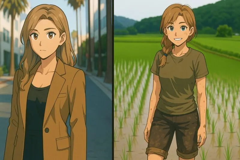 ライフスタイルの変化：ハリウッドから田んぼへ