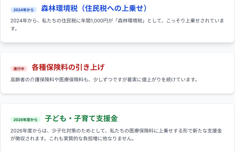「ステル-ス増税」の具体例