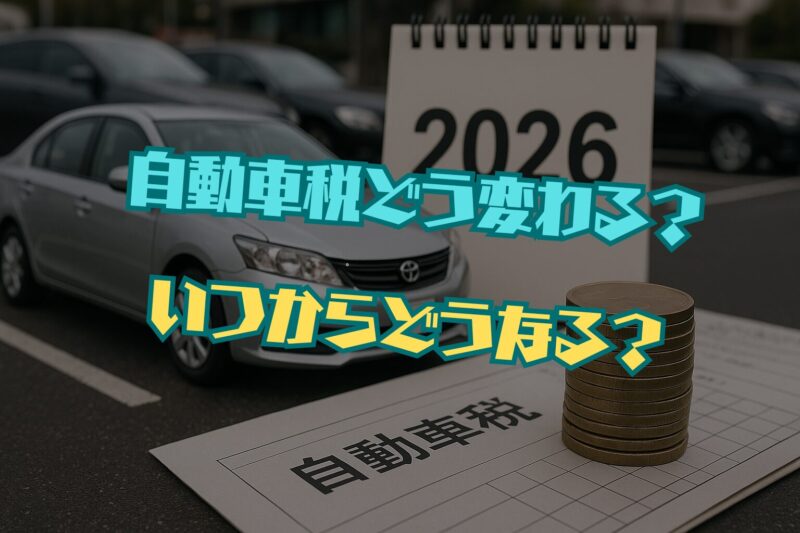 2026年から自動車税が変わる？いつから、どうなる？
