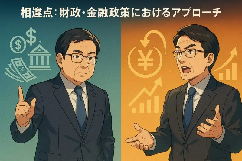 相違点①:財政・金融政策におけるアプローチ