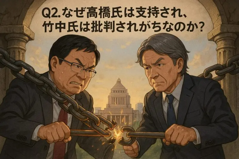 なぜ高橋氏は支持され、竹中氏は批判されがちなのか?