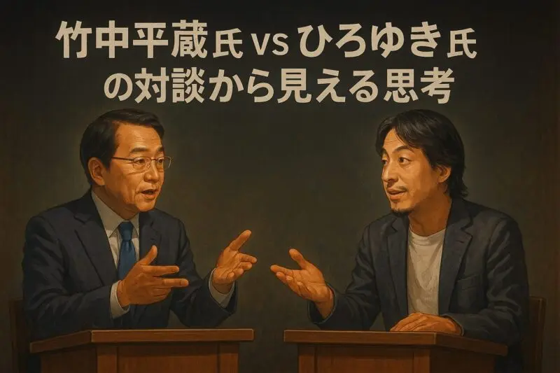 竹中平蔵氏 vs ひろゆき氏 の対談から見える思考