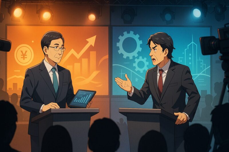 現在：メディアでの共演と政策上の視点の違い