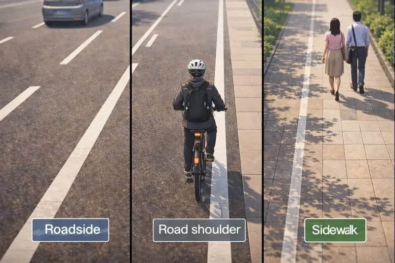 結局どこを走る?車道・歩道・路側帯の基本ルール