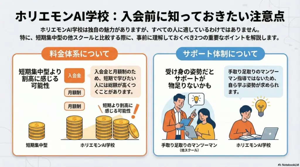 受講生が感じるリアルなデメリット