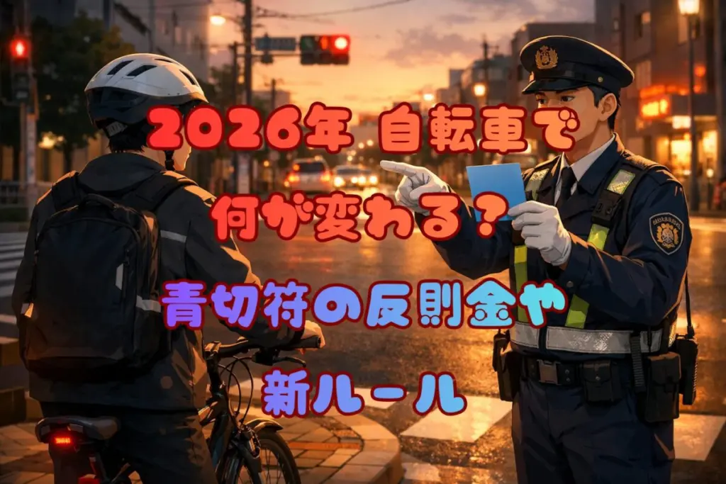 2026年自転車で何が変わる?青切符の反則金と新ルールを完全解説