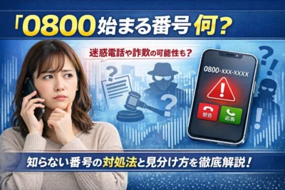 0800から始まる番号は何?怪しい電話への対応術と見分け方