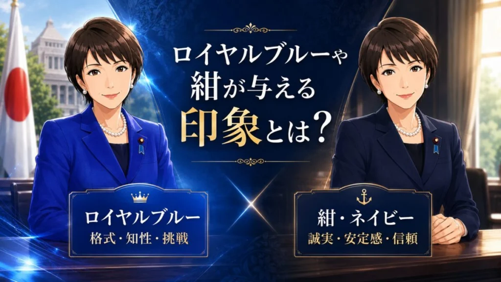 ロイヤルブルーや紺が与える印象とは?