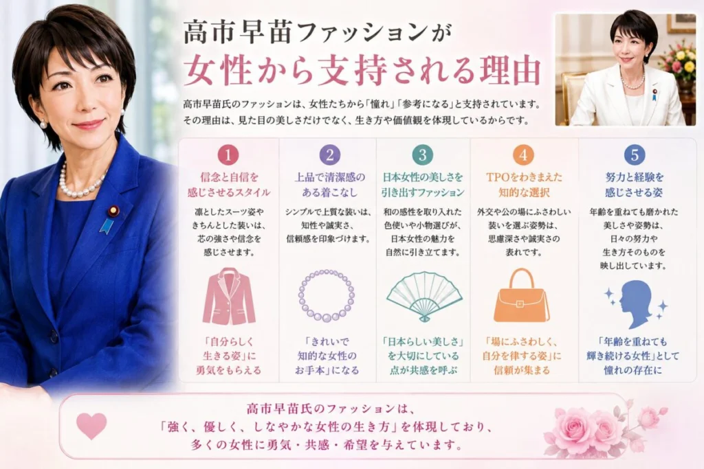 高市早苗ファッションが女性から支持される理由