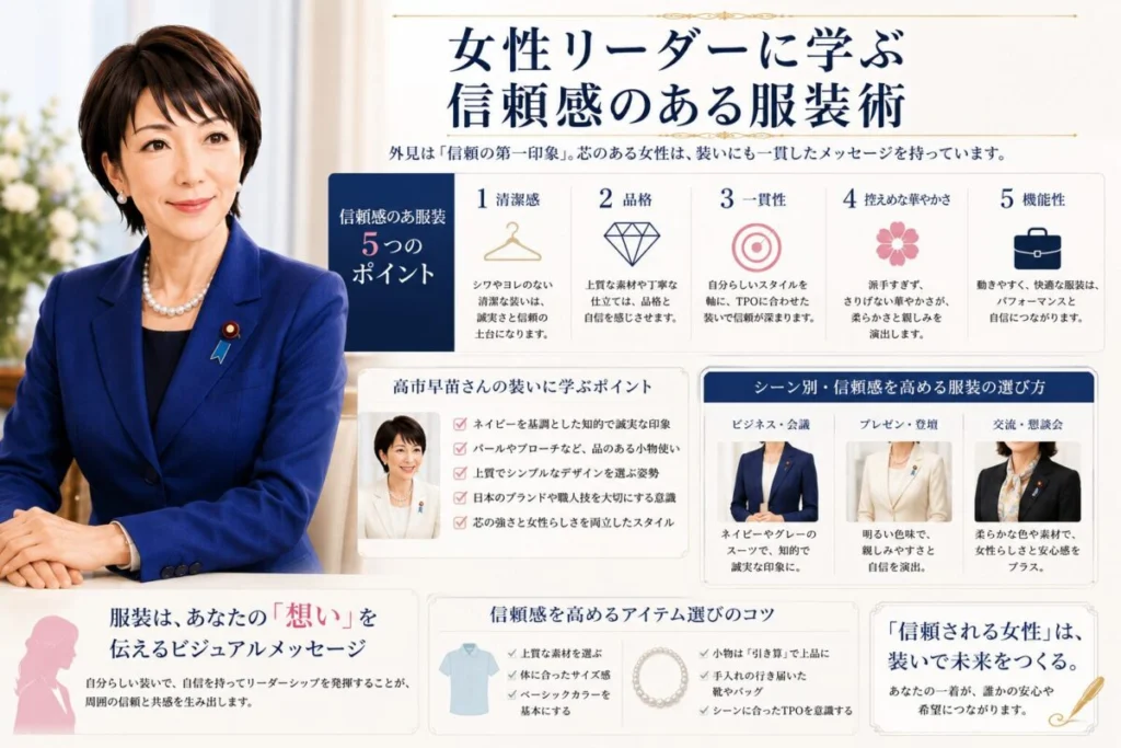 女性リーダーに学ぶ信頼感のある服装術
