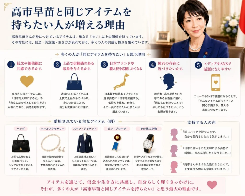 高市早苗と同じアイテムを持ちたい人が増える理由