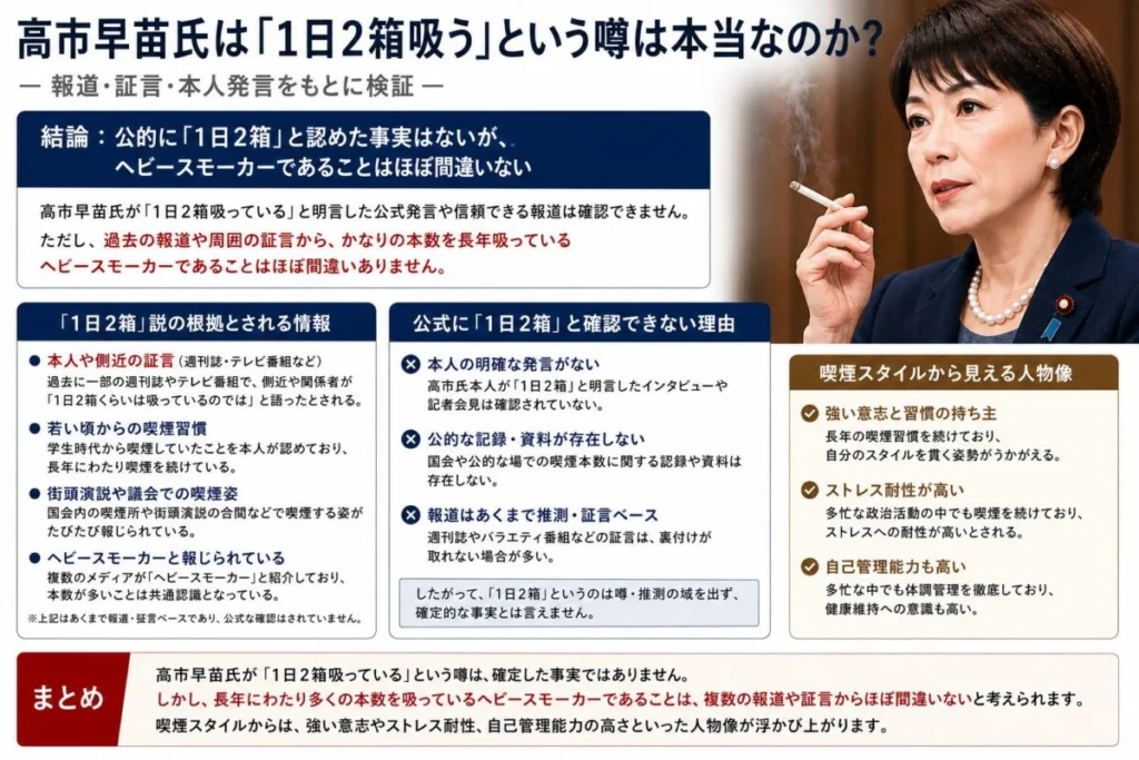 1日2箱吸うという噂は本当なのか
