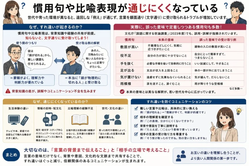 説明を聞いていても要点を理解できない人が増えている