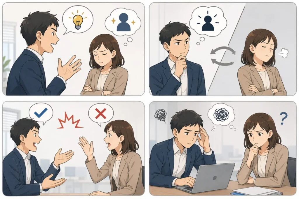 職場で話が通じない人がいるとストレスが大きくなる