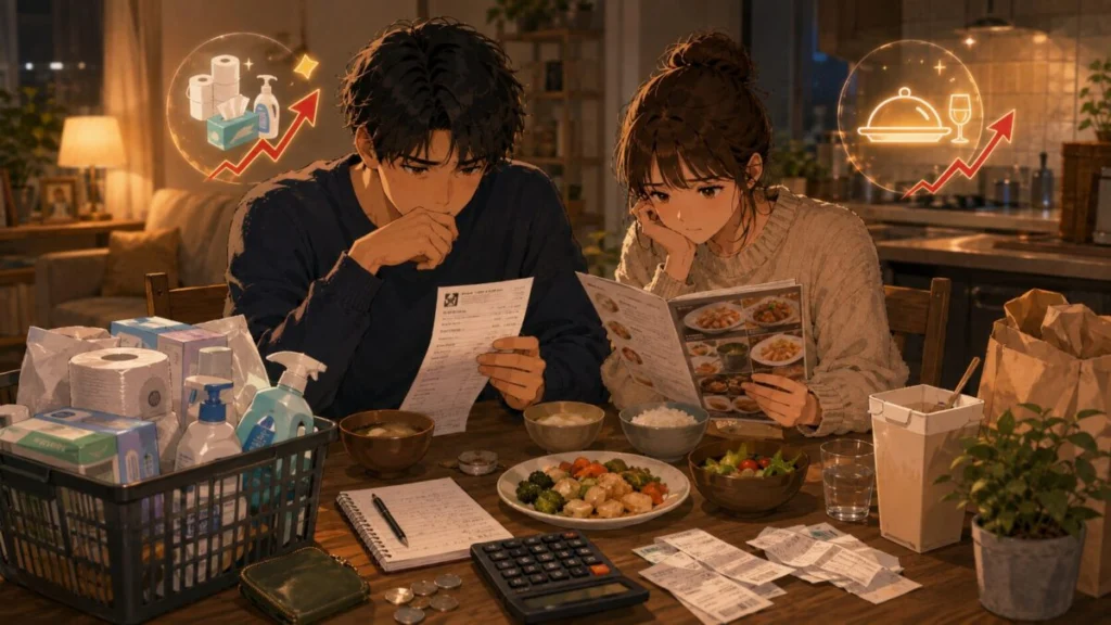 日用品や外食費の値上がりで起こる生活の変化