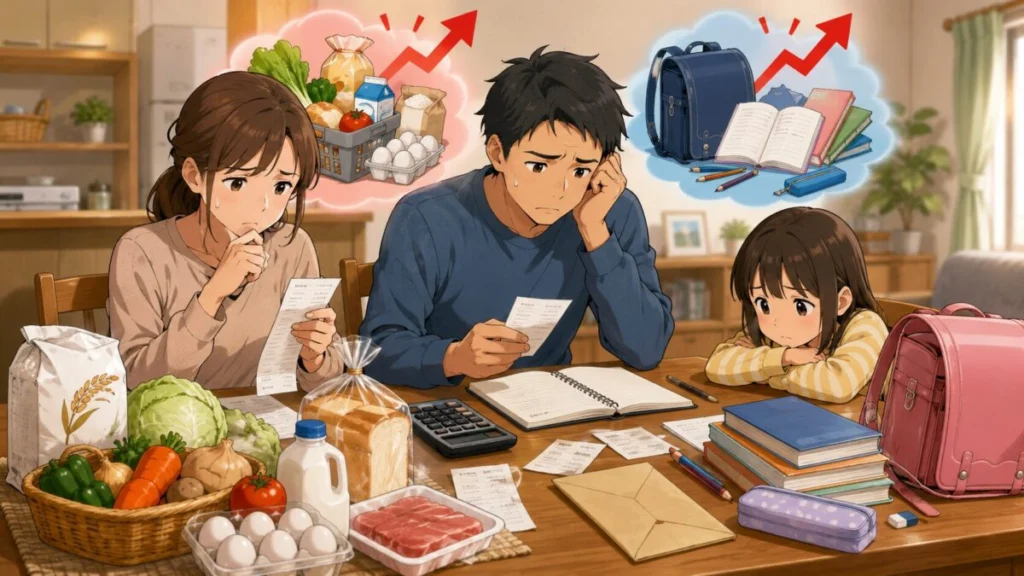 子育て世帯に広がる食費・教育費への影響