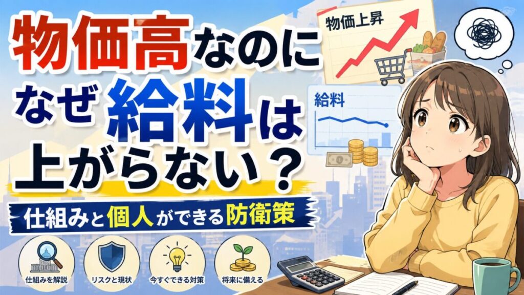 物価高なのになぜ給料は上がらない？仕組みと個人ができる防衛策