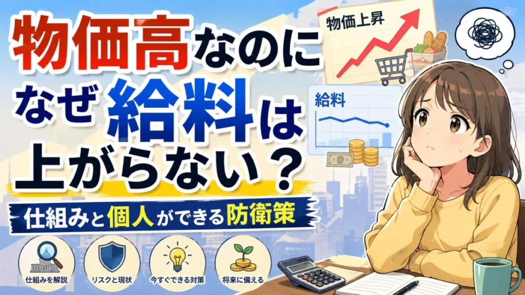 物価高なのになぜ給料は上がらない？仕組みと個人ができる防衛策