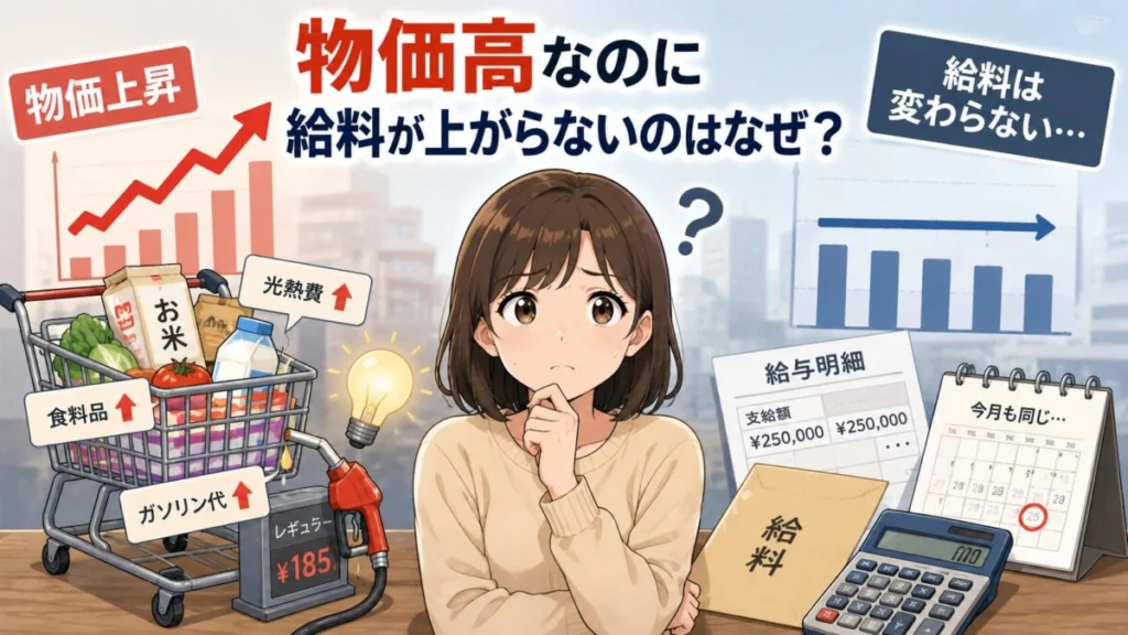 物価高なのに給料が上がらないのはなぜ？