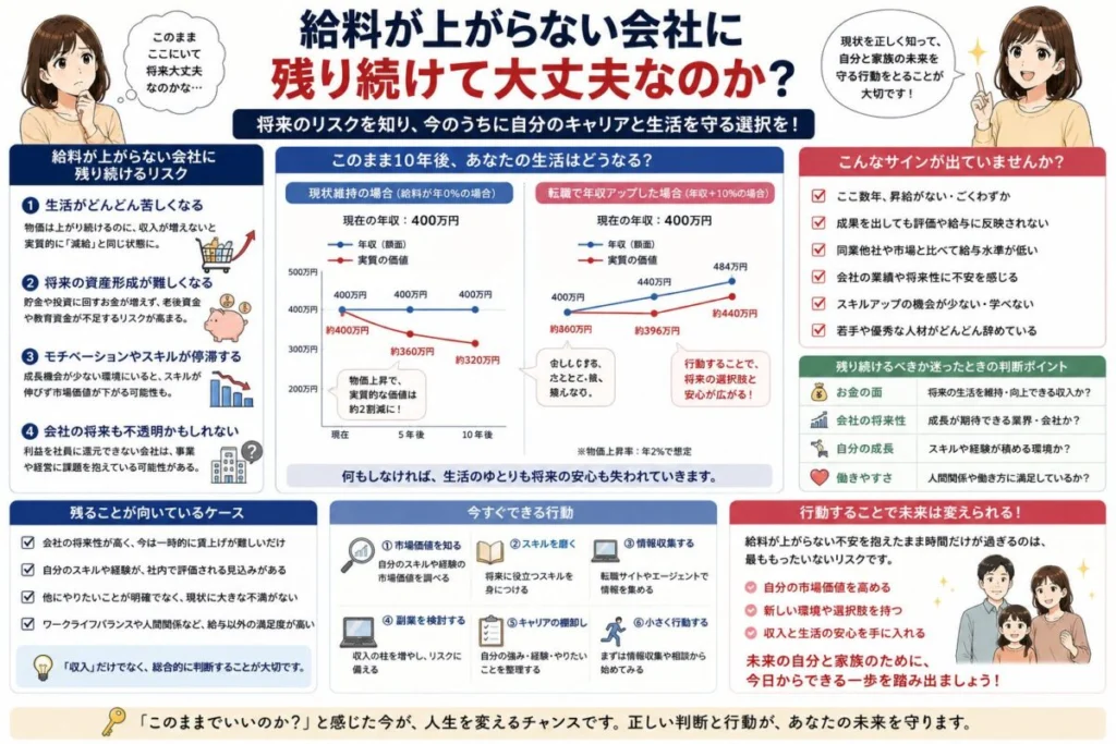 給料が上がらない会社に残り続けて大丈夫なのか