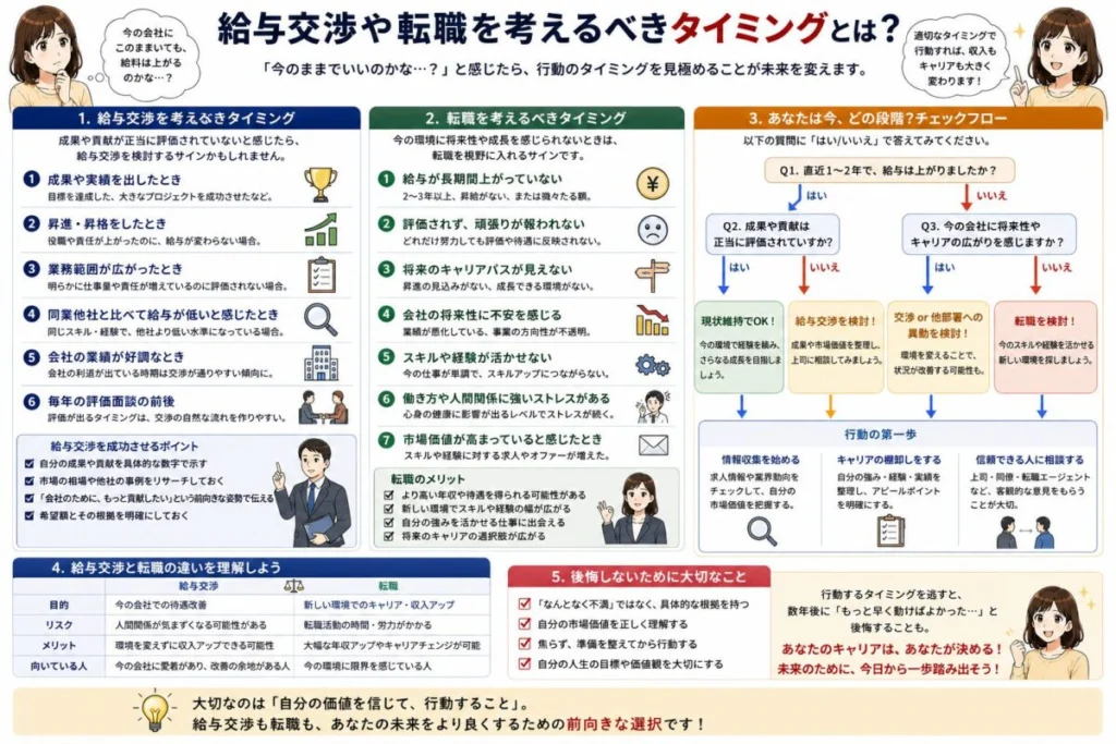 給与交渉や転職を考えるべきタイミングとは