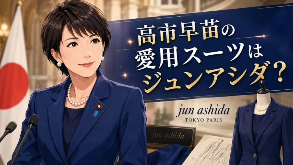 高市早苗の愛用スーツはジュンアシダ?