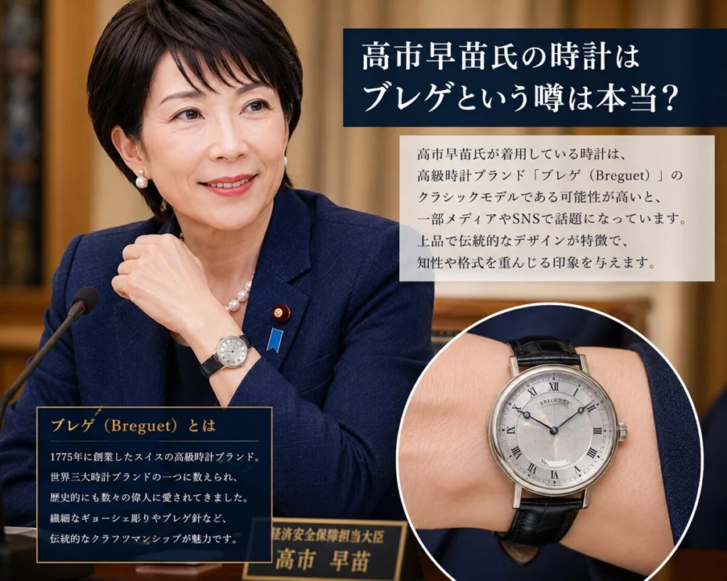 高市早苗の時計ブランドはブレゲ?