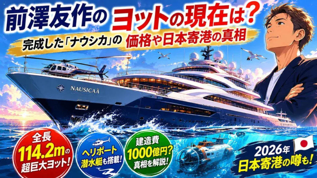 前澤友作のヨットの現在は？完成した「ナウシカ」の価格や日本寄港の真相