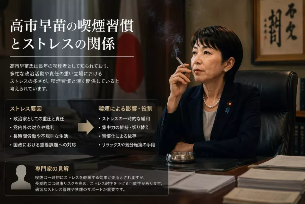 高市早苗の喫煙習慣とストレスの関係