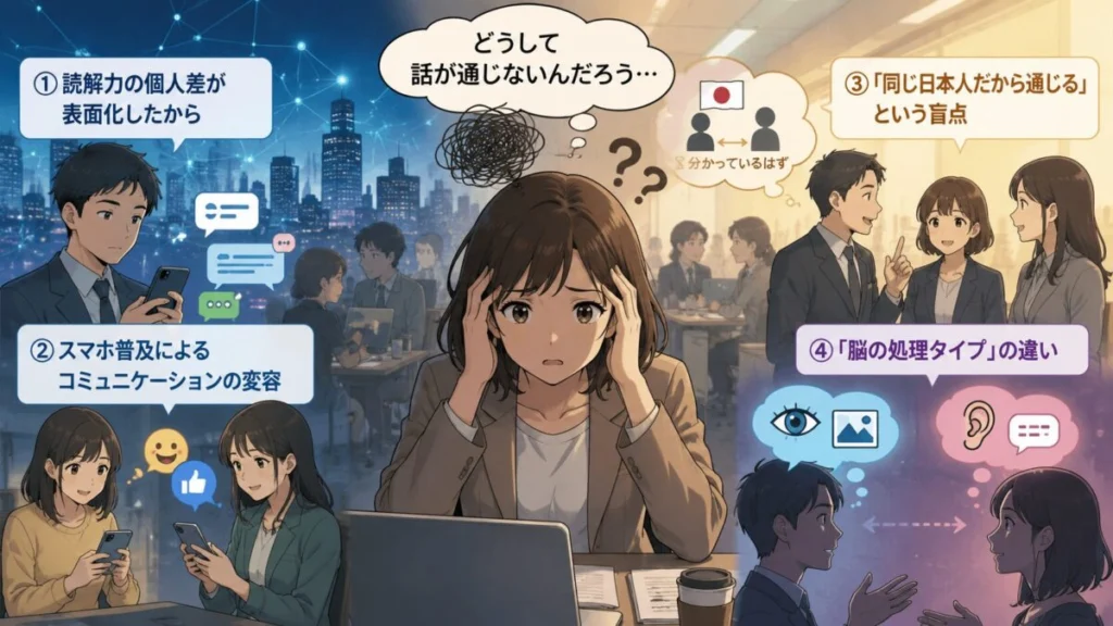 「話が通じない」とは日本語が分からないという意味ではない