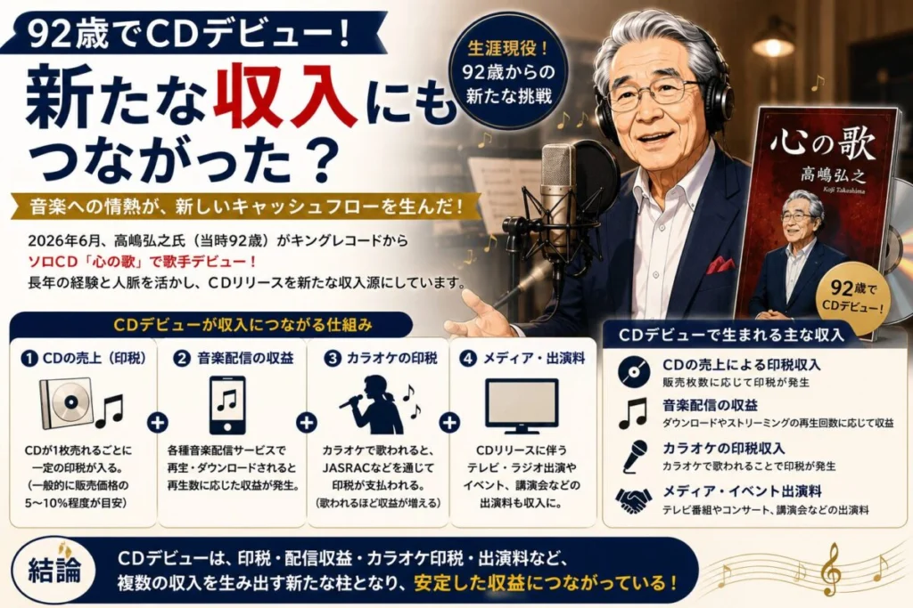 92歳でのCDデビューは新たな収入につながった？