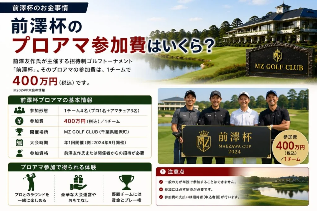 前澤杯のプロアマ参加費はいくら？
