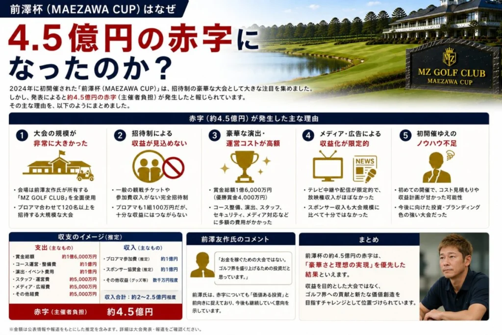 前澤杯はなぜ4.5億円の赤字になったのか