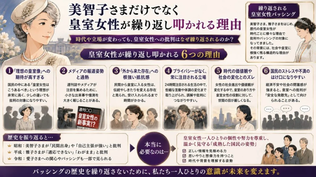 美智子さまだけでなく皇室女性が繰り返し叩かれる理由