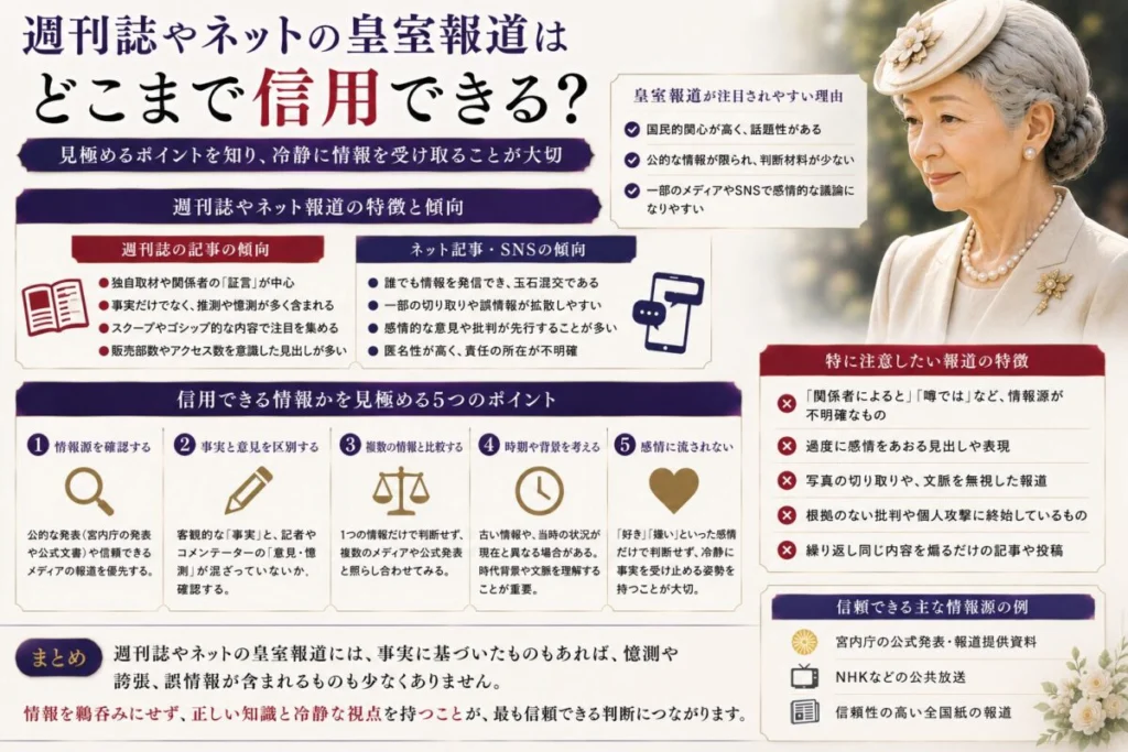 週刊誌やネットの皇室報道はどこまで信用できる?