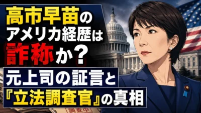 高市早苗のアメリカ経歴は詐称か?元上司の証言と「立法調査官」の真相