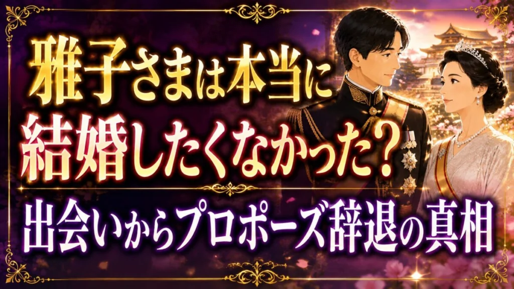 雅子さまは本当に結婚したくなかった?出会いからプロポーズ辞退の真相