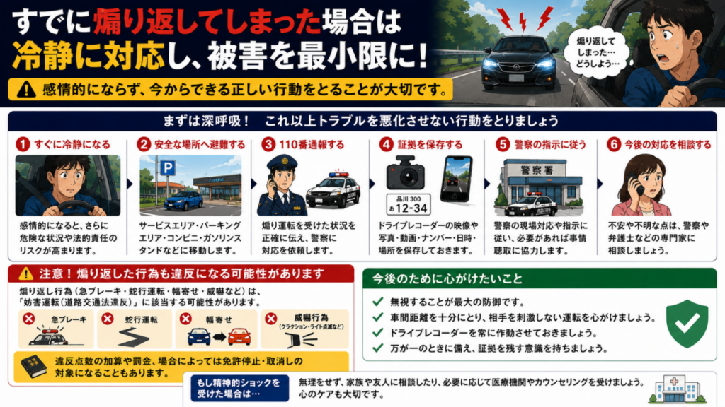 すでに煽り返してしまった場合はどうすればいいのか