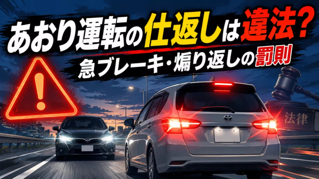 あおり運転の仕返しは違法?急ブレーキや煽り返しの重い罰則とは