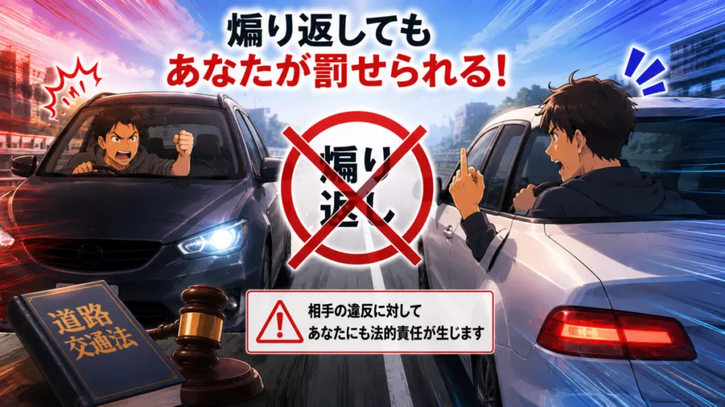 煽られたから煽り返しても自分が罰せられるのか